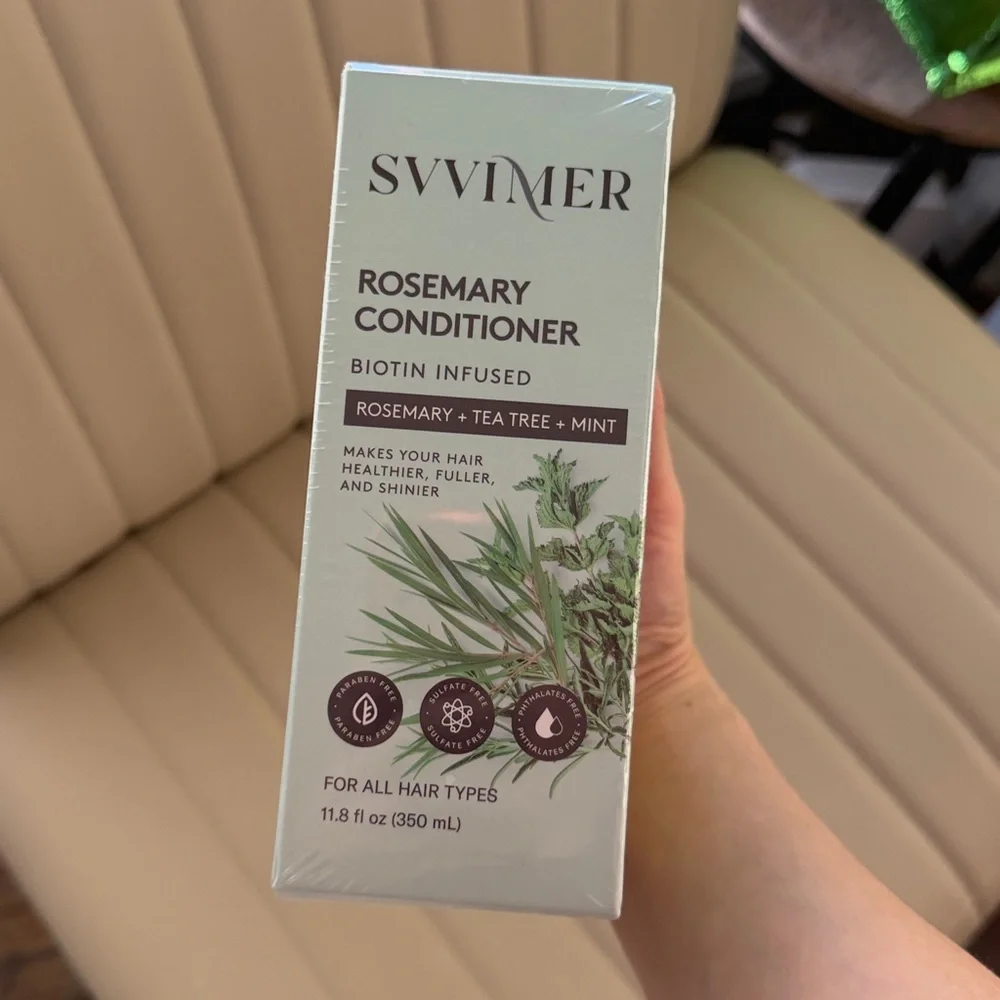 SVVIMER Rosemary Shampoo Conditioner - Pale Yellow & Mint Green Pack